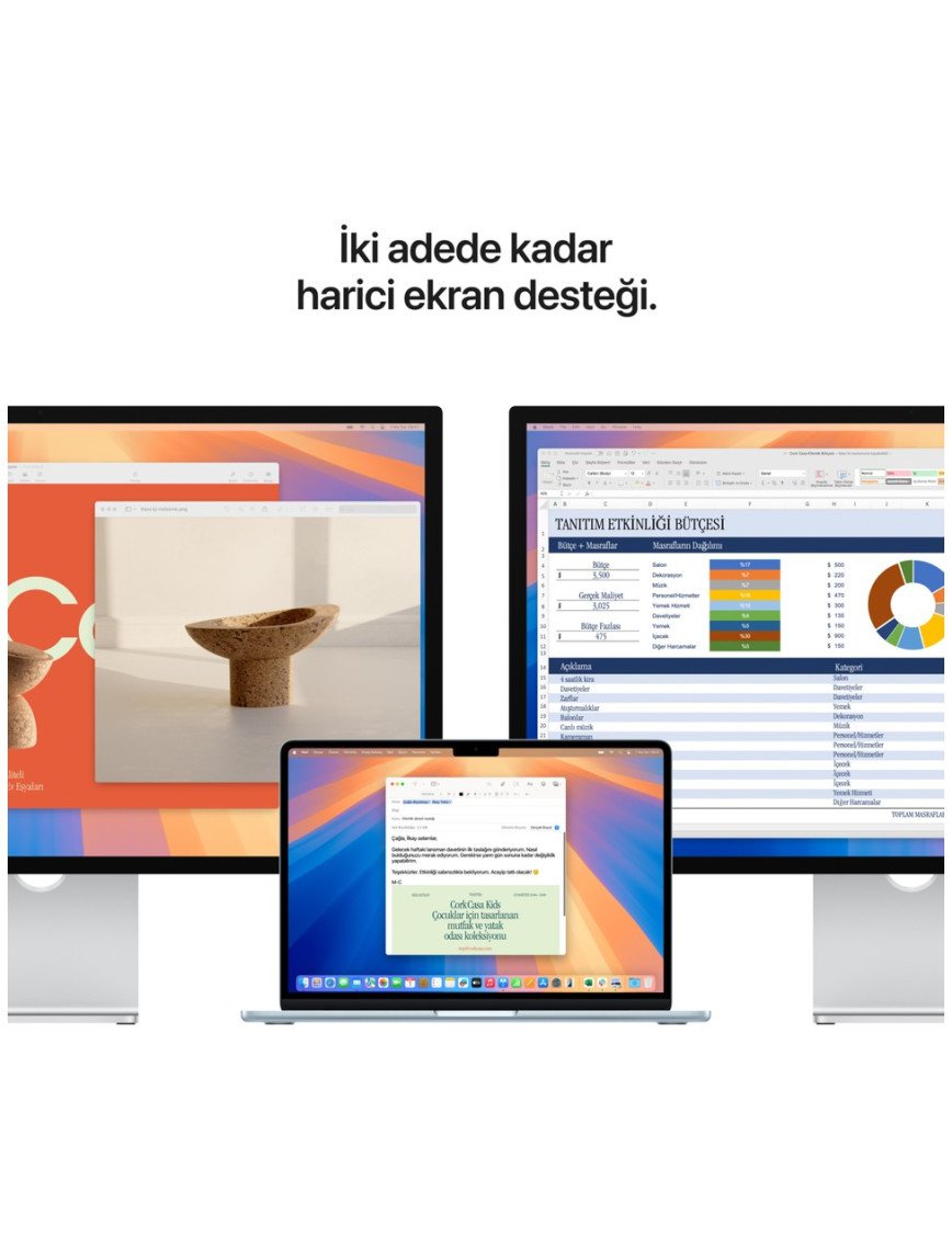 Apple MacBook Air M4 16GB 256GB SSD macOS 13" Taşınabilir Bilgisayar Gök Mavisi MC6T4TU/A