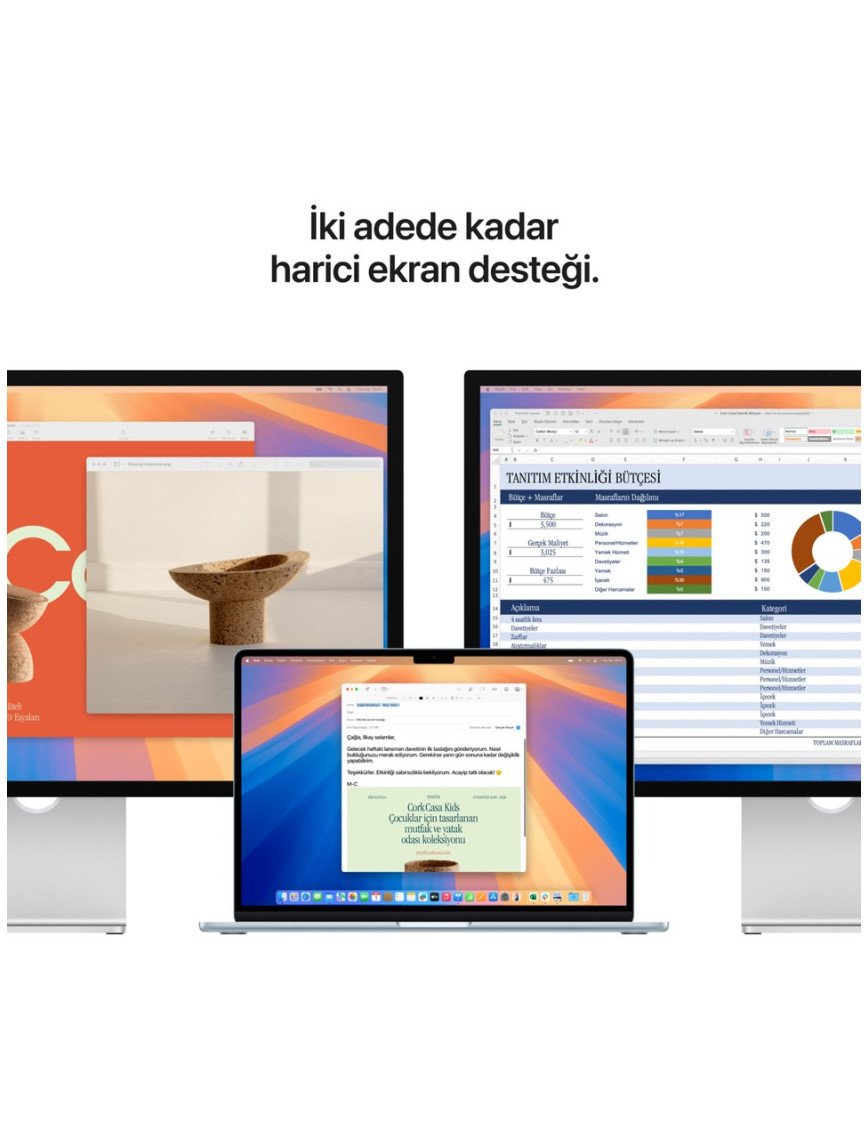 Apple MacBook Air M4 16GB 256GB SSD macOS 15" Taşınabilir Bilgisayar Gök Mavisi MC7A4TU/A