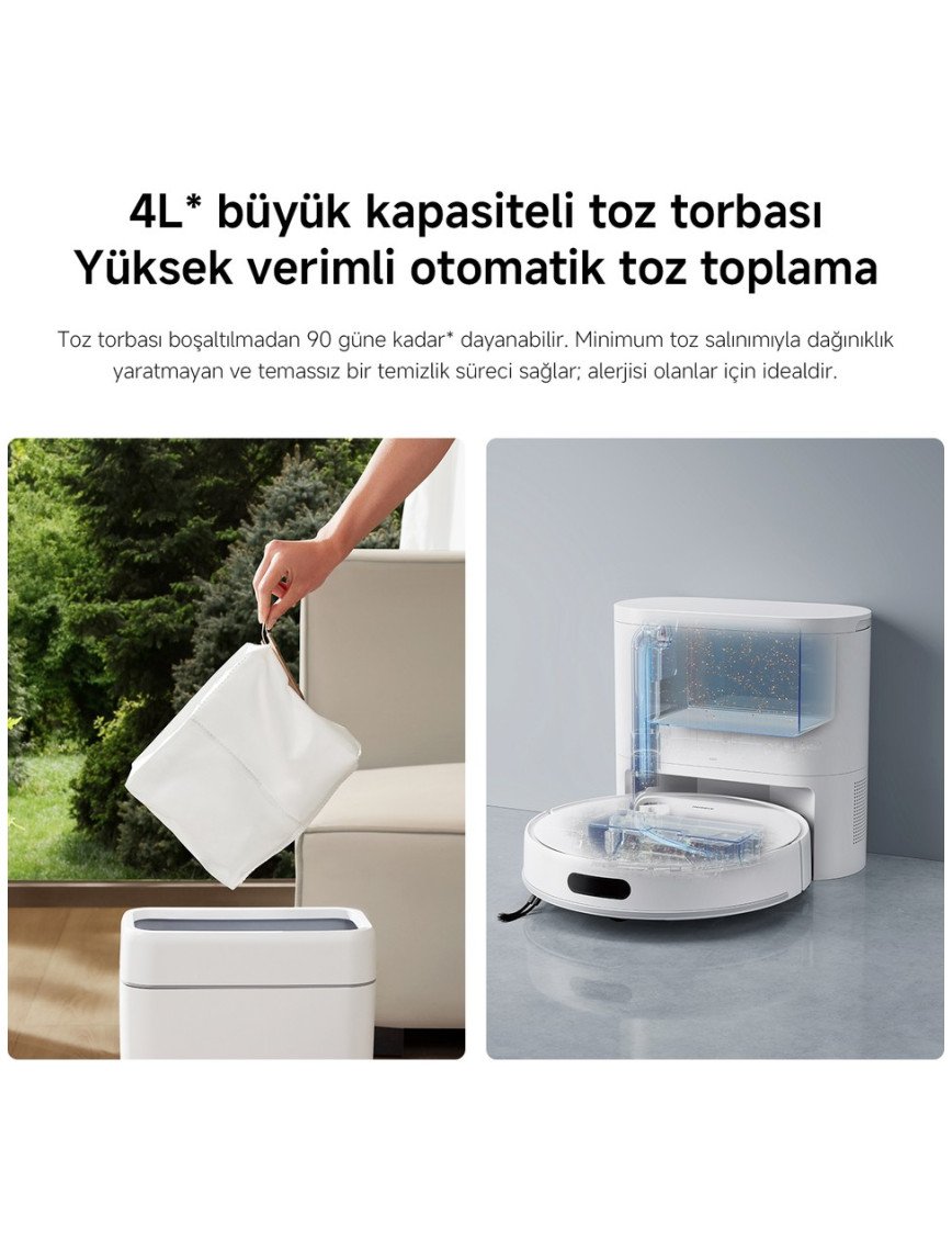 Xiaomi Robot Vacuum H40 Akıllı Robot Süpürge + Mop 10000PA (Xiaomi Türkiye Garantili)