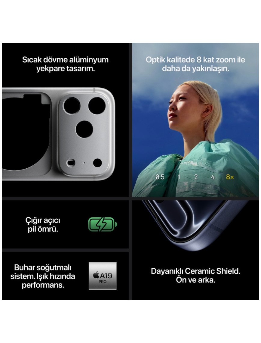 Apple iPhone 17 Pro Max 512 GB Gümüş